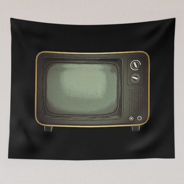 Item preview, No Signal TV - Retro Television - turn off the TV - yellow designed and sold by PeterADesign.