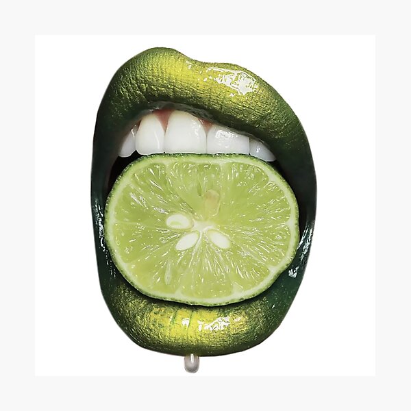 Lime lips Metal Print for Sale by Isabella Obradovich