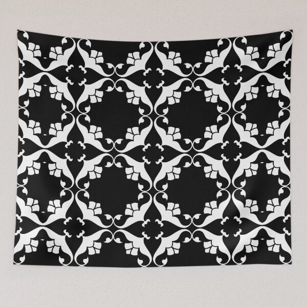 Item preview, Elegant  Arabic Islamic Pattern (8) - Minimal, Elegant, Simple ( Black & White ) Design designed and sold by FenMou.