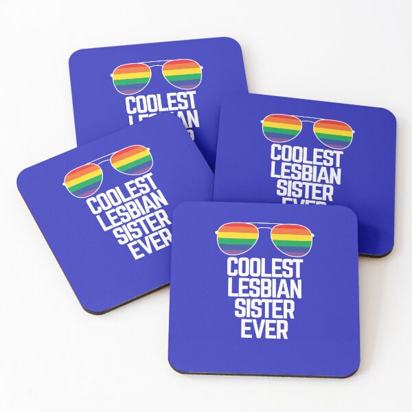 Item preview, COOLEST LESBIAN SISTER EVER Funny Gay Quote Rainbow Sunglasses LGBT Flag Gift designed and sold by Lightfield.