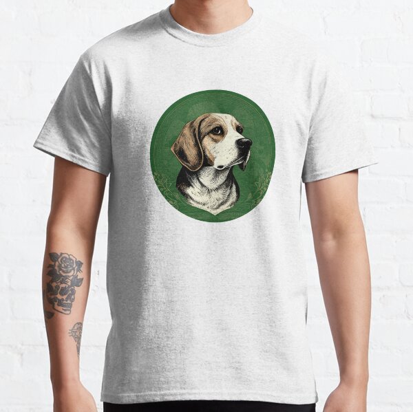 Item preview, Beagle dog - Vintage Green designed and sold by WECreations.