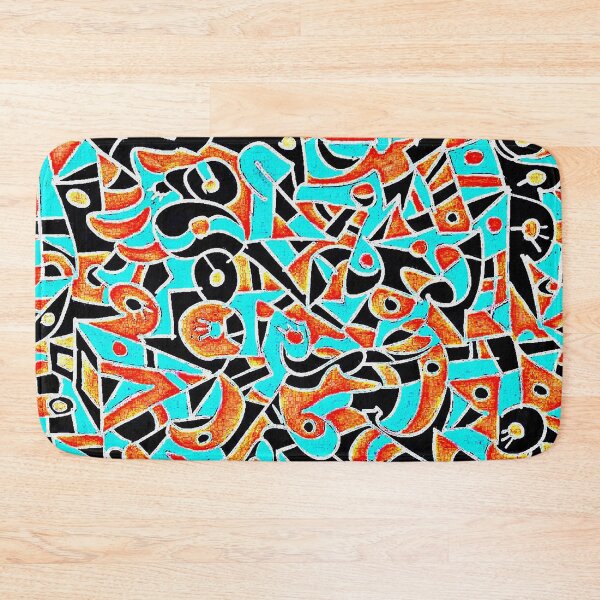 Item preview, Age Of Civilization, Brilliant Blue Mustard Yellow Abstract Art designed and sold by ubustudio.