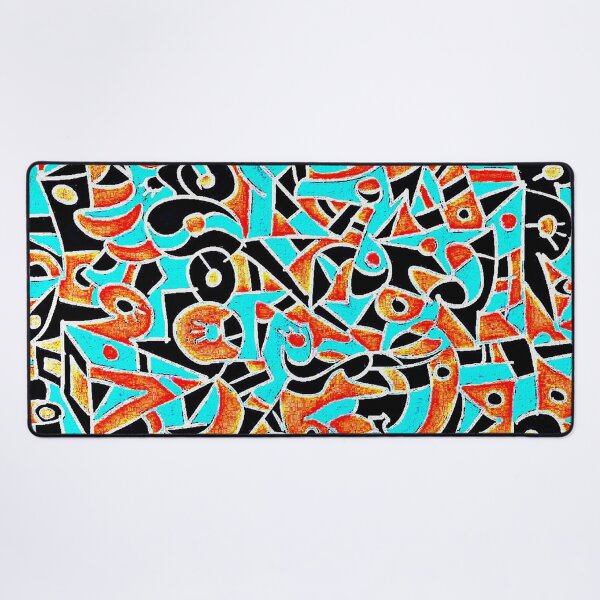 Item preview, Age Of Civilization, Brilliant Blue Mustard Yellow Abstract Art designed and sold by ubustudio.