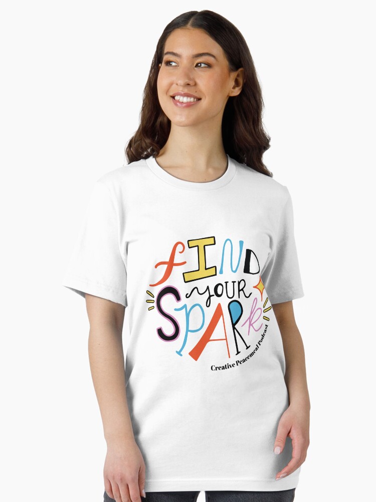 Thumbnail 1 of 7, Essential T-Shirt, Find your spark (colorful) designed and sold by CPPodcast.