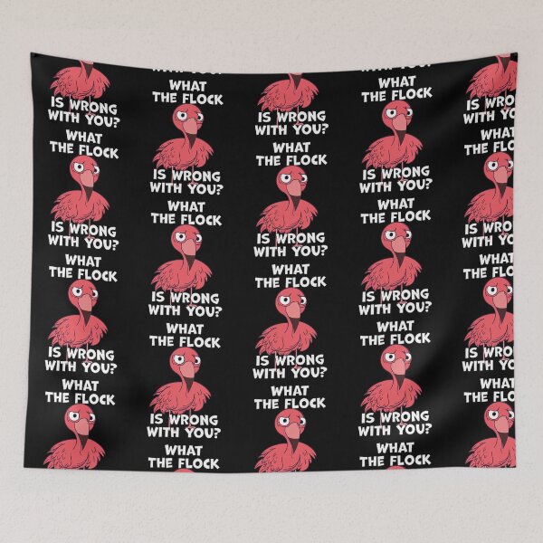 Item preview, What The Flock Is Wrong With You? Flamingo designed and sold by wrestletoys.