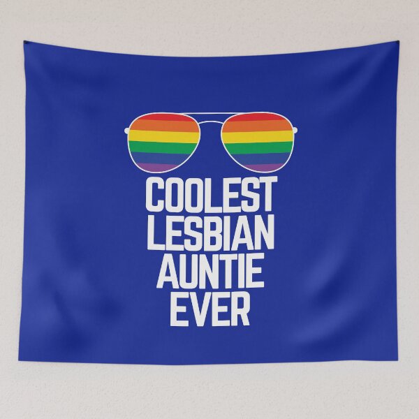 Item preview, COOLEST LESBIAN AUNTIE EVER Funny Gay Quote Rainbow Sunglasses LGBT Flag Gift designed and sold by Lightfield.