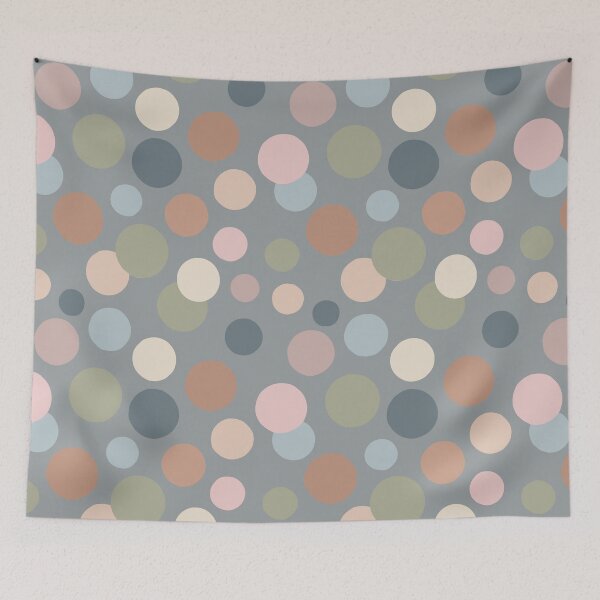 Item preview, Retro 70s color palette random dots pattern designed and sold by ankka.
