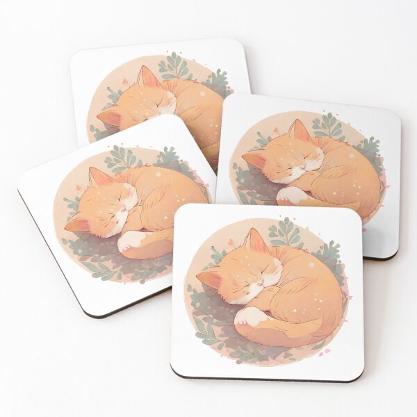 Item preview, Cute Sleeping Cat Symmetrical Design designed and sold by Asuka-Chan.