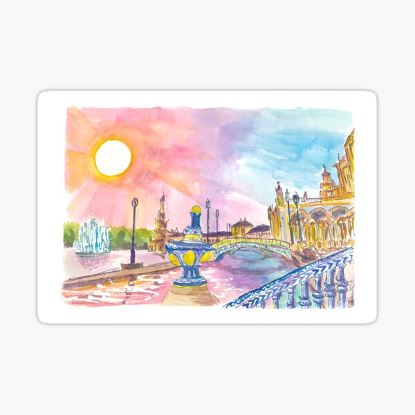 Item preview, Seville Spain Unforgettable Moments at Plaza de Espana designed and sold by artshop77.