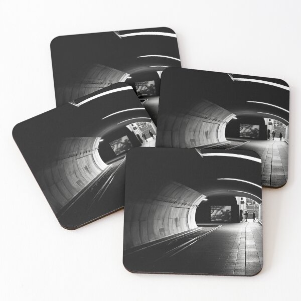 Item preview, Cityscape Subway Black and White Contrast City Underground Cobblestones Photo designed and sold by Univers Noir et Blanc.