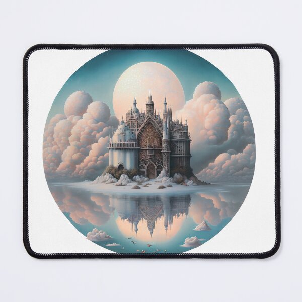 Item preview, The Fortress of Dreams: A Painting of a Castle on a Lake designed and sold by Broskan.