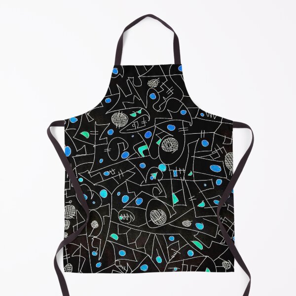 Item preview, Space Party, Blue, Black, And Green Abstract Art designed and sold by ubustudio.