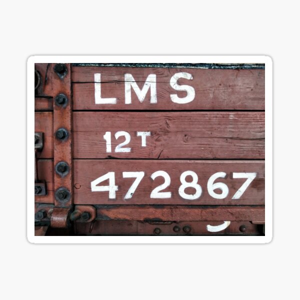 Old London, Midland and Scotland (LMS) railway 12t coal Wagon Sticker