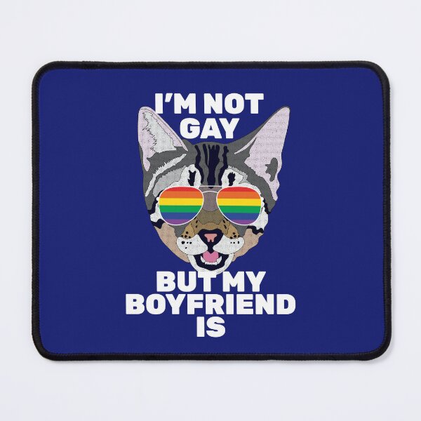 Item preview, I'M NOT GAY BUT MY BOYFRIEND IS - Funny Cat Lesbian designed and sold by Lightfield.