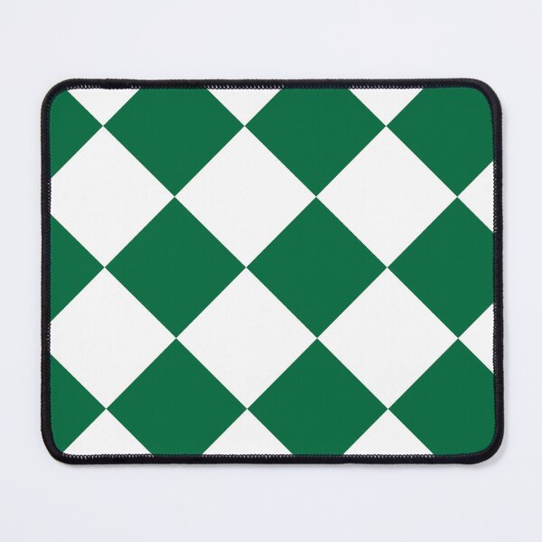 Item preview, Diagonal green and white square checkered pattern. Chessboard. Checkerboard. Check pattern designed and sold by Opalaeo.