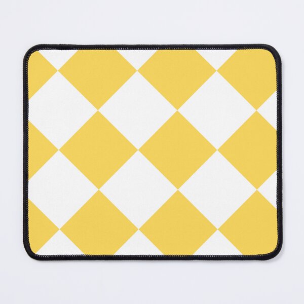 Item preview, Diagonal yellow and white square checkered pattern. Chessboard. Checkerboard. Check pattern designed and sold by Opalaeo.