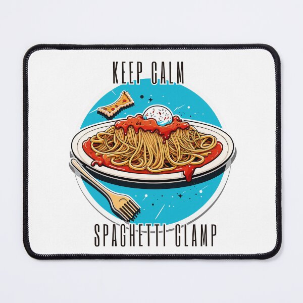 Item preview, keep calm and spaghetti clamp designed and sold by printiesart.