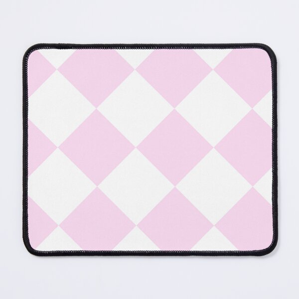 Item preview, Diagonal pink and white square checkered pattern. Chessboard. Checkerboard. Check pattern designed and sold by Opalaeo.