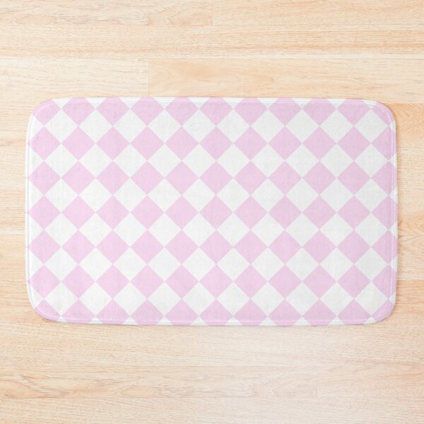 Item preview, Diagonal pink and white square checkered pattern. Chessboard. Checkerboard. Check pattern designed and sold by Opalaeo.