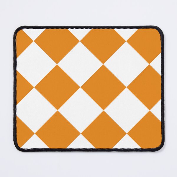 Item preview, Diagonal orange and white square checkered pattern. Chessboard. Checkerboard. Check pattern designed and sold by Opalaeo.