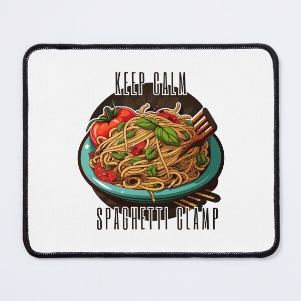 Item preview, keep calm and spaghetti clamp designed and sold by printiesart.