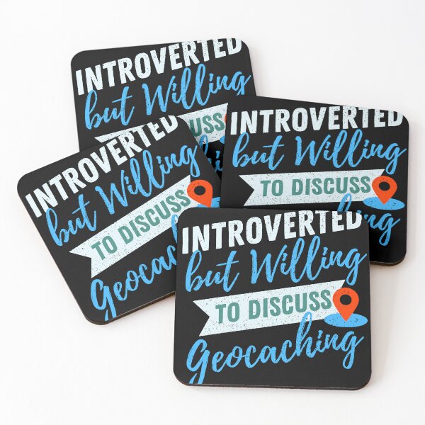 Item preview, Introverted but willing to discuss Geocaching designed and sold by cutefashion.