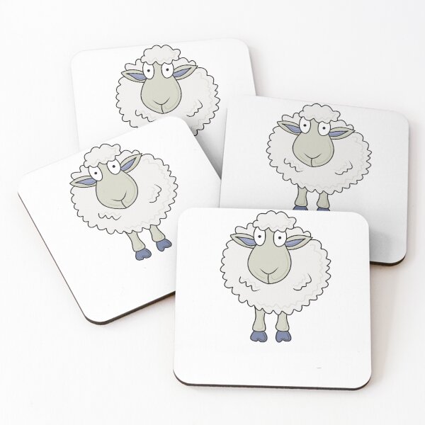 Item preview, Fluffy funny sheep cartoon fun drawing designed and sold by SoulTrekking.