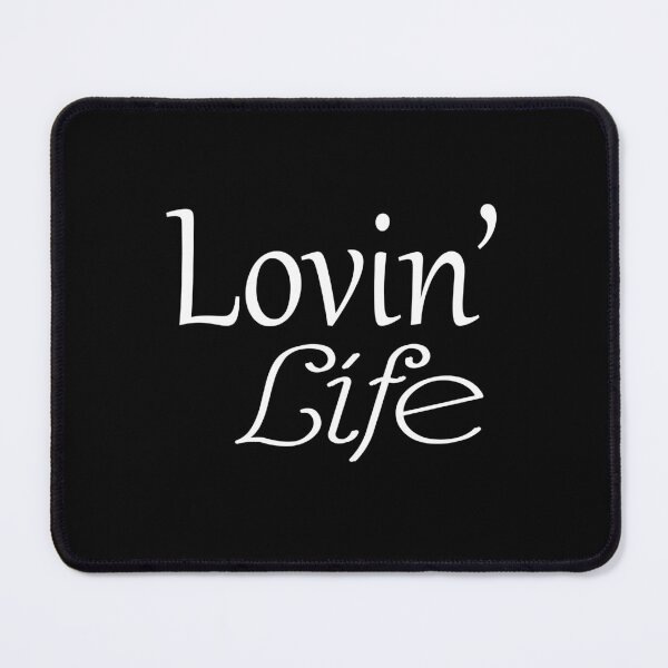 Item preview, Lovin' Life White Text on Black designed and sold by type-and-create.