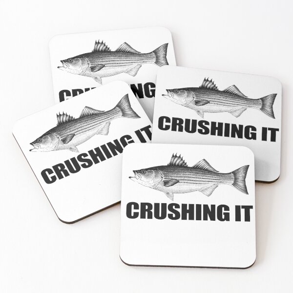 Item preview, Crushing It Striped Bass Striper Fishing Fisherman designed and sold by funnytshirtemp.