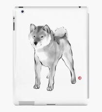 Handsome Shiba Inu card,Animal illustration Sumi-e Painting B&W Asian Japanese Zen theme Dog iPad Case/Skin