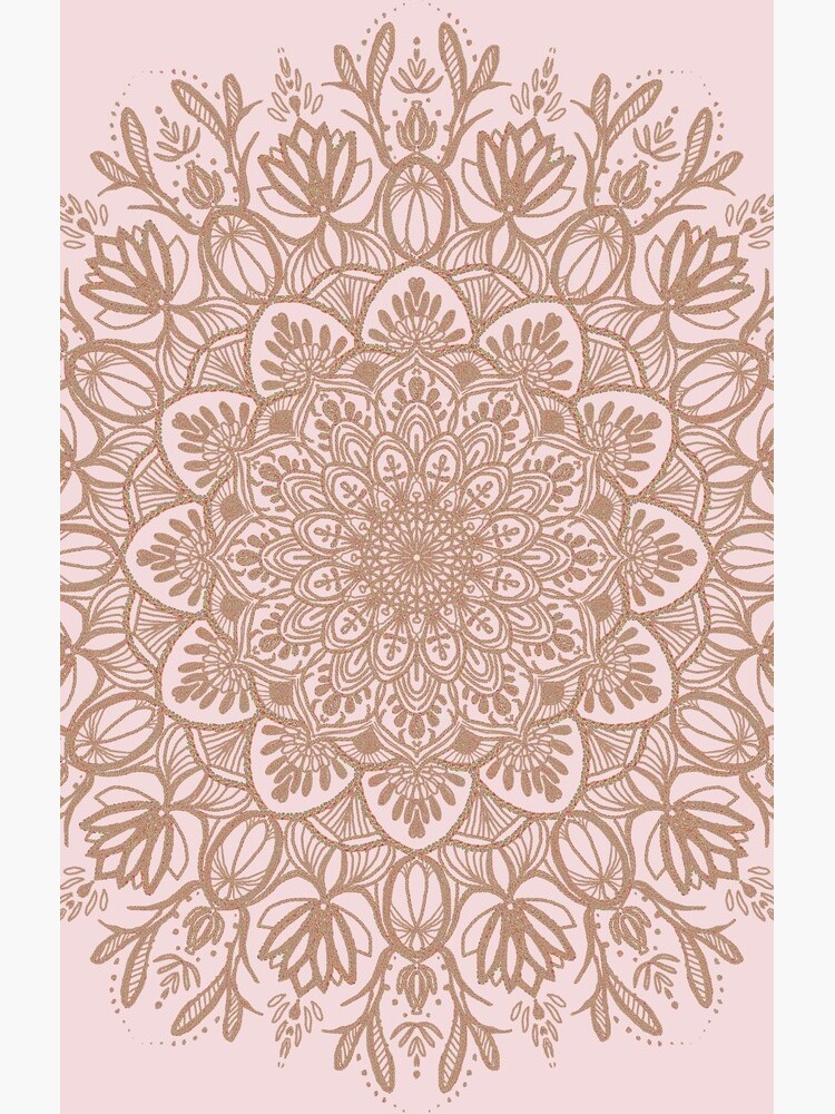 Rose Gold Beige Mandala by artbysavi