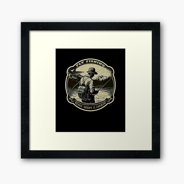 The Fly Fisherman With His Loyal Friend Framed Art Print for Sale by bill  holkham