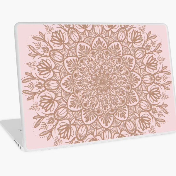 Rose Gold Beige Mandala Laptop Skin