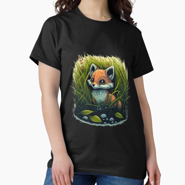 Item preview, Cute Tiny Fox in Grass designed and sold by Daniel Mac.