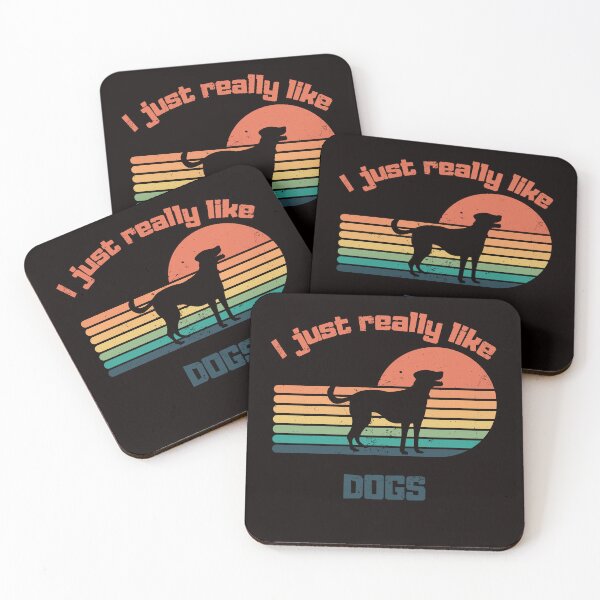 Item preview, I Just Really Like Dogs - Vintage - Retro - Sunset - Dog designed and sold by Ball-and-Match.