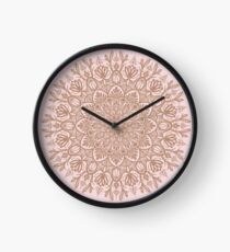 Rose Gold Beige Mandala Uhr