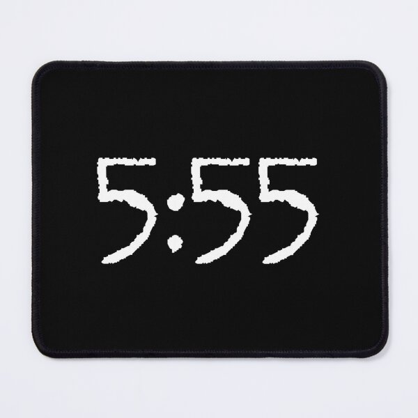 Item preview, 5:55 Angel Number 555 White On Black designed and sold by type-and-create.