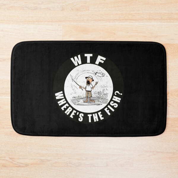 Item preview, WTF - Where's The Fish - A Fishing Design designed and sold by Mindful-Designs.