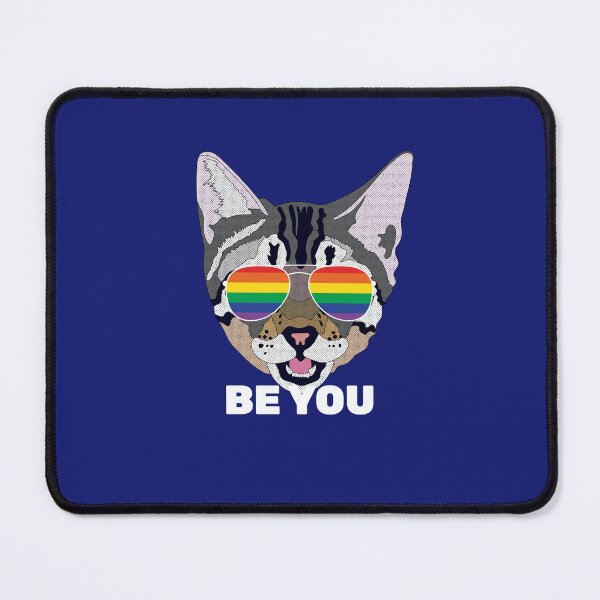 Item preview, BE YOU - Cat LGBT Quote Rainbow Gay designed and sold by Lightfield.