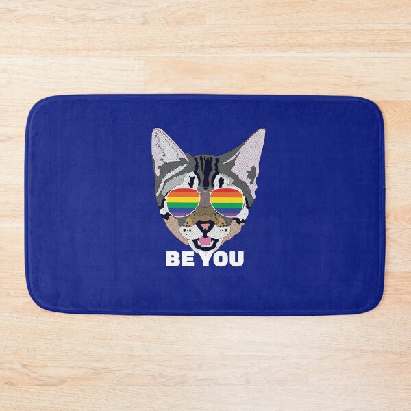 Item preview, BE YOU - Cat LGBT Quote Rainbow Gay designed and sold by Lightfield.