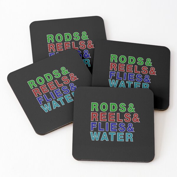 Item preview, Rods & Reels & Flies & Water - A Fly Fishing Design designed and sold by Mindful-Designs.
