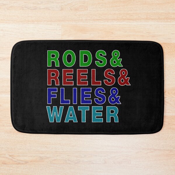 Item preview, Rods & Reels & Flies & Water - A Fly Fishing Design designed and sold by Mindful-Designs.