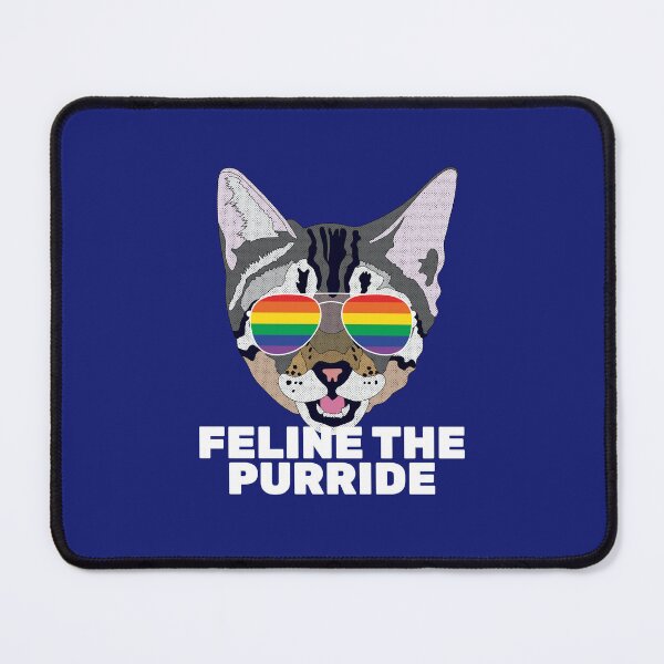 Item preview, FELINE THE PRIDE - Funny Cat LGBT Quote Rainbow Gay designed and sold by Lightfield.