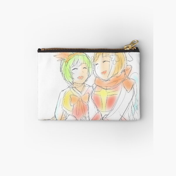 Item preview, A bunny girl and a short green hair girl laughing together on Valentine's Day designed and sold by VinLoveArtworks.