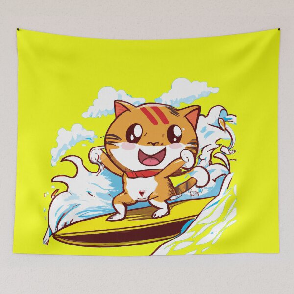 Item preview, surfing cat designed and sold by MGphotoart.