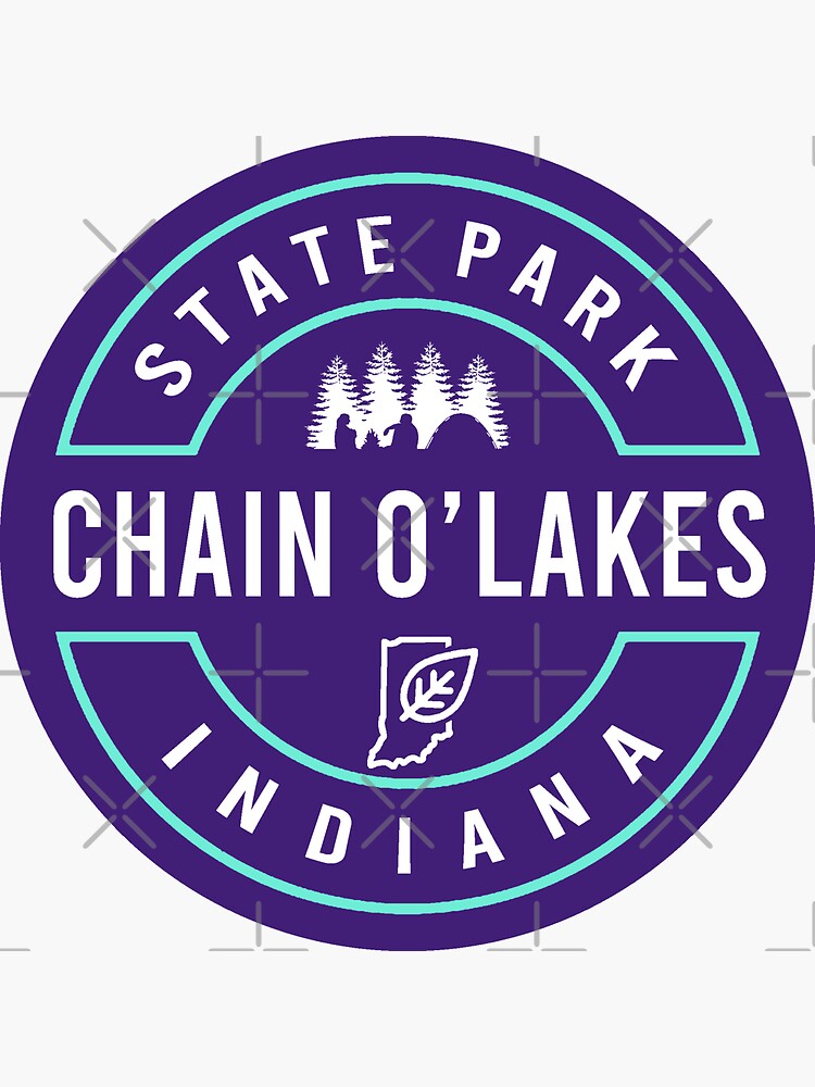 Chain O'Lakes State Park Indiana Logo Sticker for Sale by VanyaKar