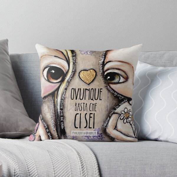 Child Lovers with big eyes Throw Pillow