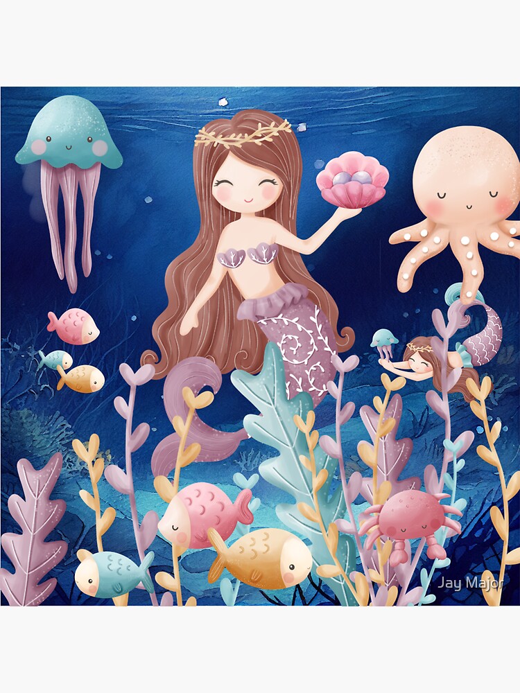 Sea Life Diamond Painting Kit - Jellyfish Ride Summer Flat Twenty