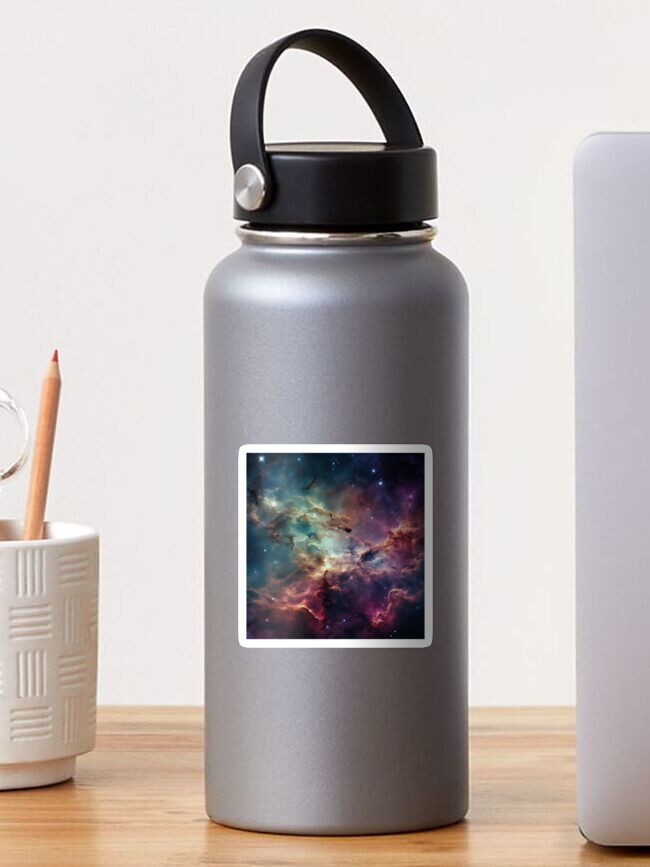Thumbnail 1 of 3, Sticker, Cosmic Coloring - Galaxy of Colors designed and sold by futureimaging.