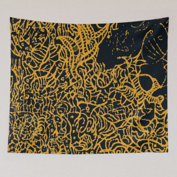 Item preview, The Uprising, Orange And Black Abstract Art designed and sold by ubustudio.
